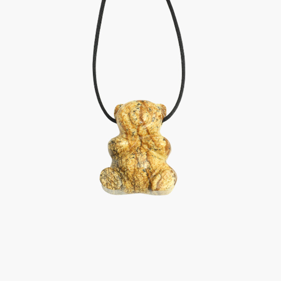 Bär Anhänger aus Landschaftsjaspis