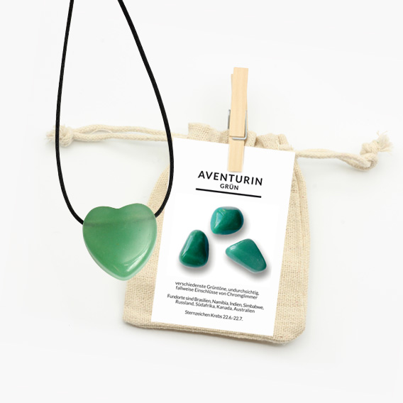 Anhänger Herz aus Aventurin grün – Bild 2