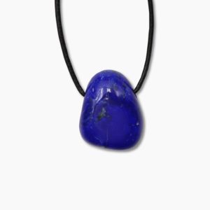 Anhänger Trommelstein gebohrt Lapislazuli A-Qualität