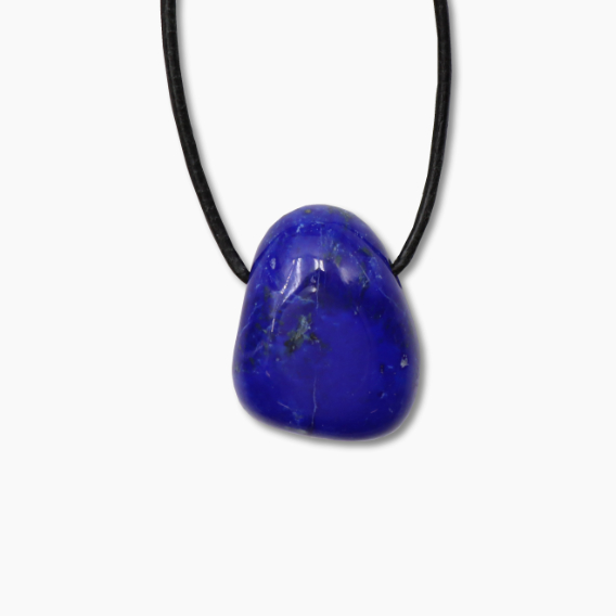 Anhänger Trommelstein gebohrt Lapislazuli A-Qualität
