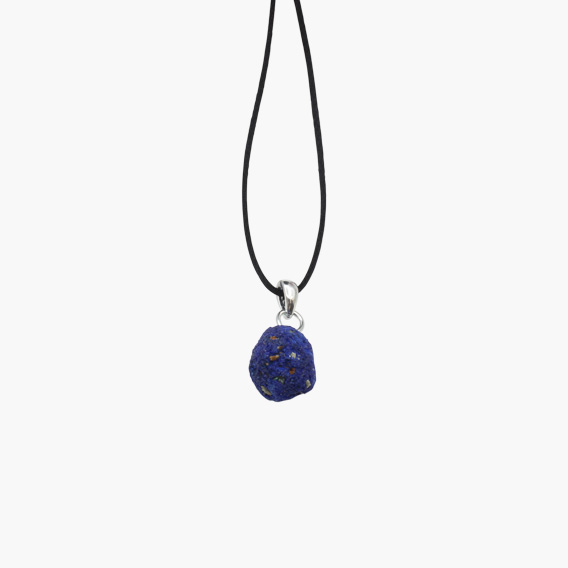 Azurit Trommelstein Anhänger mit Öse