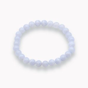 Chalcedon blau Kugelarmband 6mm
