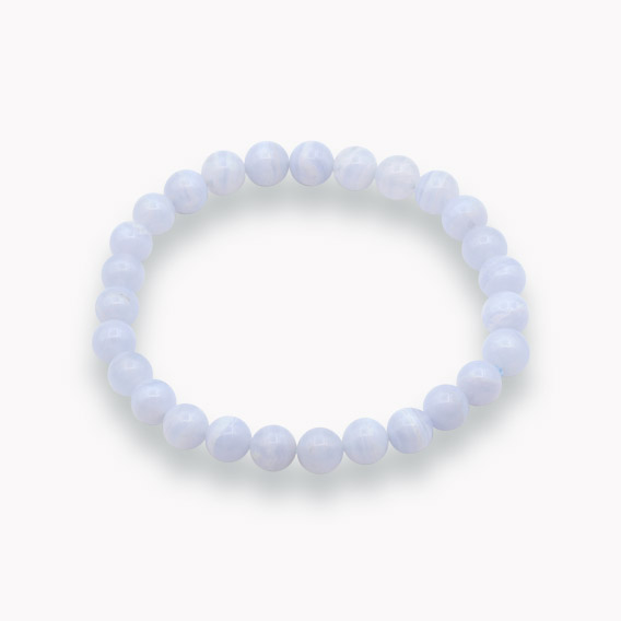 Chalcedon blau Kugelarmband 6mm