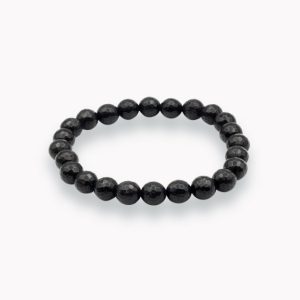 Turmalin schwarz Kugelarmband facettiert