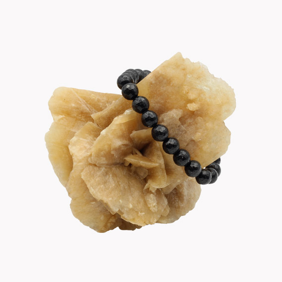 Turmalin schwarz Kugelarmband facettiert – Bild 2