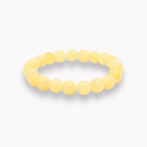 Orangencalzit Kugelarmband “Veränderung“ 8mm