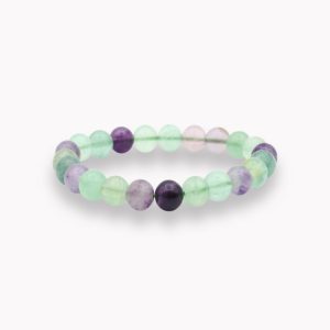 Armband Kugel 8mm Regenbogenfluorit für Erwachsene