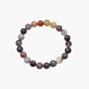 Botswanaachat Kugelarmband „Willenskraft“ 8mm
