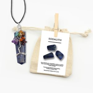 Anhänger Sodalith mit Lebensbaum Chakra