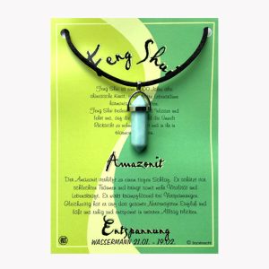 Amazonit Feng Shui Anhänger für den Wassermann auf großer Karte