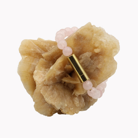 Wunscharmband mit Versteckkapsel für Botschaften aus Rosenquarz – Bild 2