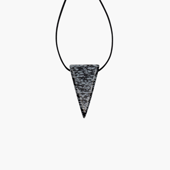 Dreieck Anhänger aus Schneeflockenobsidian