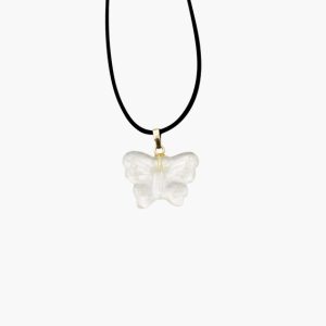 Schmetterling Anhänger aus Bergkristall