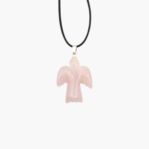 Schutzengel Anhänger aus Rosenquarz