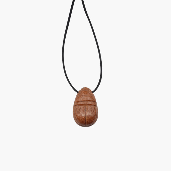 Skarabäus Anhänger aus Goldfluss rot