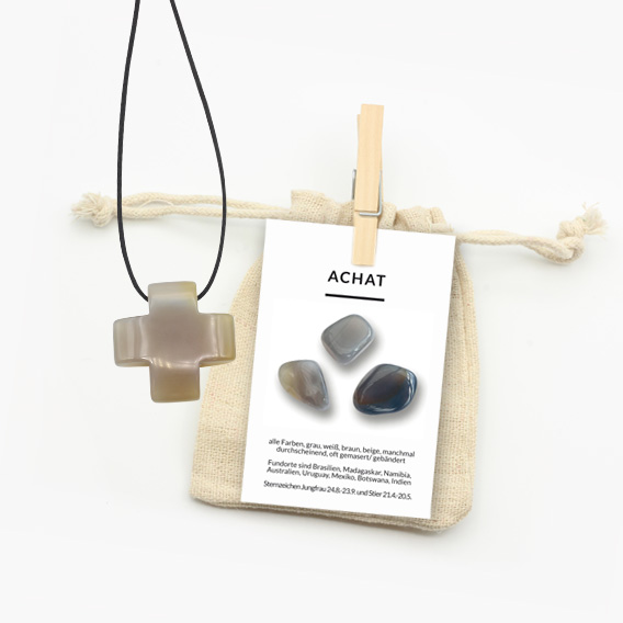 Gleichschenkeliges Kreuz aus Achat – Bild 2