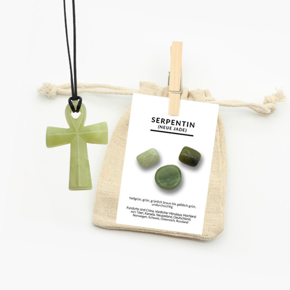 Ankh Lebenskreuz Anhänger aus Serpentin – Bild 2