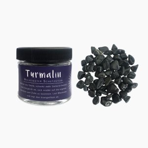 Turmalin Schutzstein Energie-Steine im Glas Trommelsteine XS