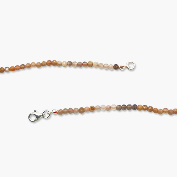 Kugelkette facettiert Sonnenstein mit Verlauf (3mm) – Bild 2