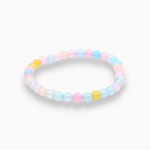 Achat bunt pastell gefärbt Kinderarmband