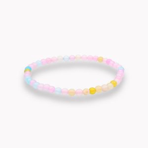 Achat bunt pastell Kugelarmband 4mm