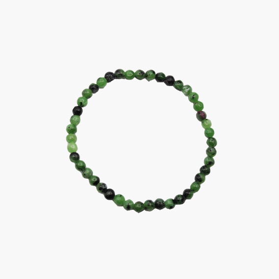 Rubin Zoisit Kugelarmband 4mm