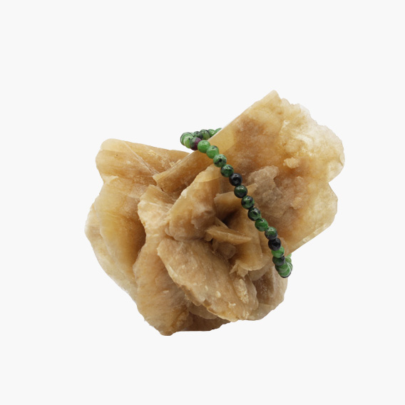 Rubin Zoisit Kugelarmband 4mm – Bild 2