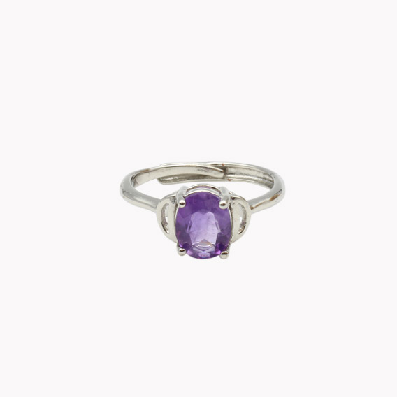 Amethyst Ring facettiert – Schmuckstein in Designfassung