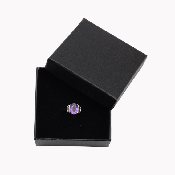 Amethyst Ring facettiert – Schmuckstein in Designfassung – Bild 2