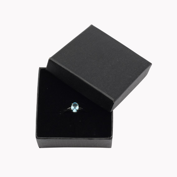 Topas bläulich Ring – Schmuckstein in Designfassung – Bild 2