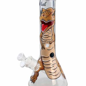 Black Leaf Glasbong Dino handbemalt