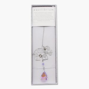 Elefant Lichtkristall lila in Geschenkbox (Equilibrium)