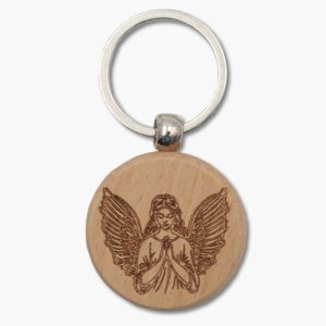Schlüsselanhänger aus Massivbuche „Schutzengel“