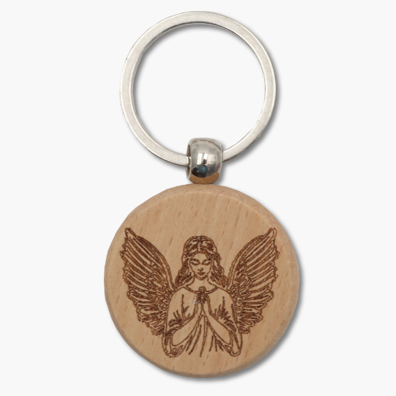 Schlüsselanhänger aus Massivbuche „Schutzengel“
