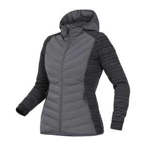 Leibwächter Damen Hybridjacke grau mit Kapuze