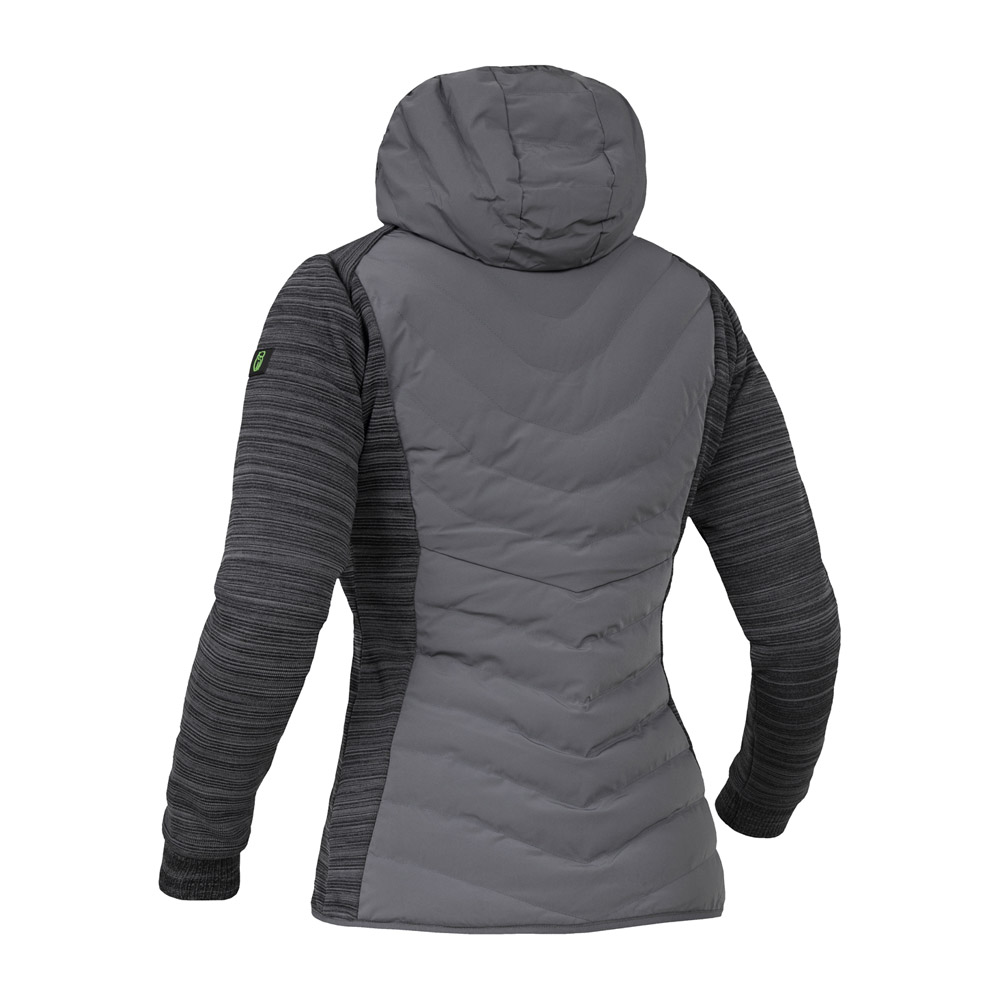 Leibwächter Damen Hybridjacke grau mit Kapuze – Bild 2