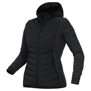 Leibwächter Damen Hybridjacke schwarz mit Kapuze