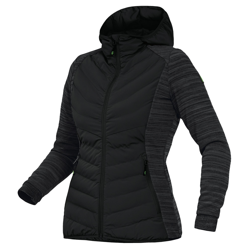 Leibwächter Damen Hybridjacke schwarz mit Kapuze