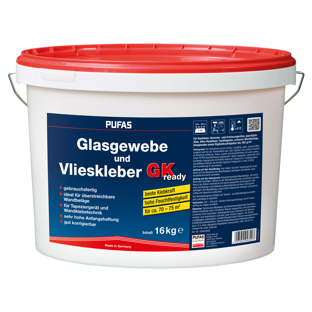 Pufas Glasgewebe- und Vlieskleber GK ready