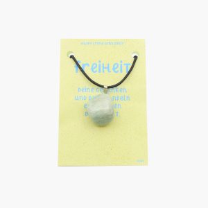 „Freiheit“ – Happy Stones Trommelstein Anhänger Amazonit