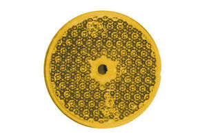 Rückstrahler rund, gelb Ø80mm, mit Zentralloch