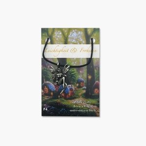 „Leichtigkeit und Frohsinn“ Feen und Elfen Anhänger auf kleiner Karte