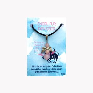 Anhänger Rosenquarz Engel für den Stier – Engel für dich auf kleiner Karte