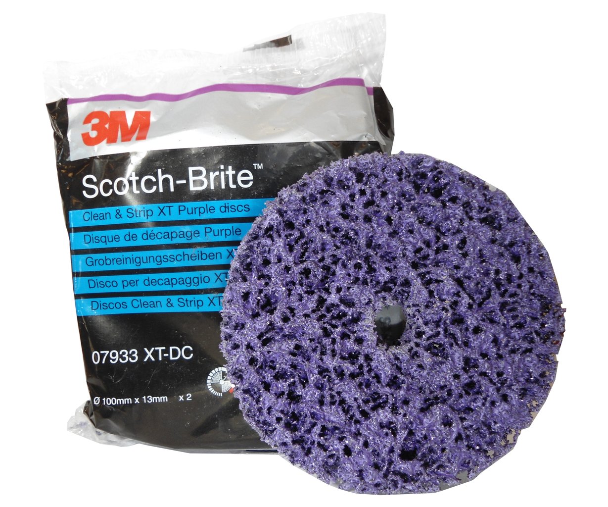 Grobreinigungsscheibe 3M Ø100mm x 13mm, purple – Bild 2