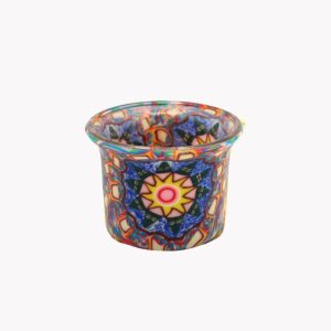 Teelichthalter „Strahlende Sonne“ gelb-lila