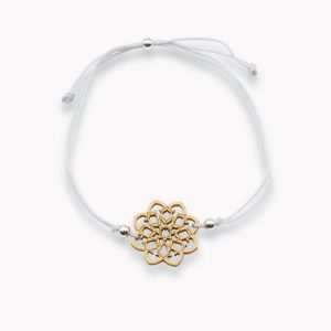 Holzarmband Mandala hell verstellbar (vegan)