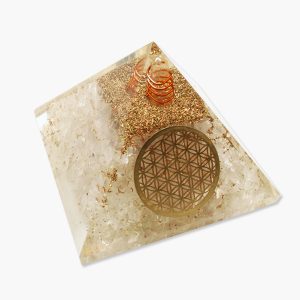 Orgonit Pyramide Blume des Lebens Bergkristall