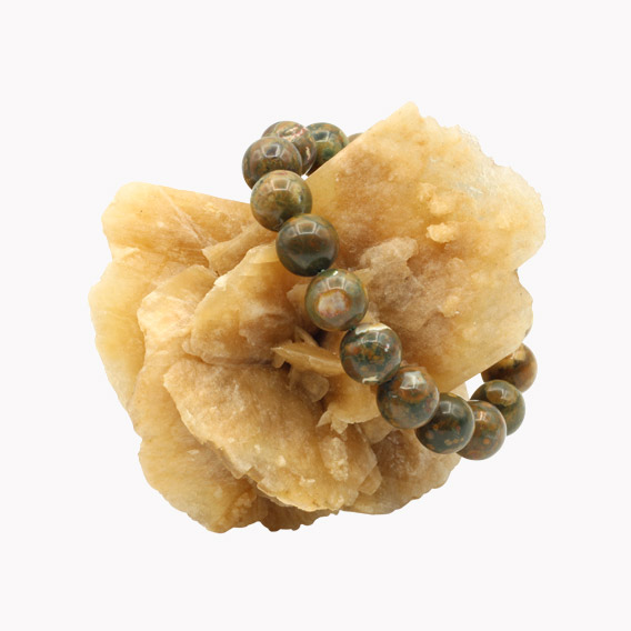 Rhyolith Kugelarmband 12mm – Bild 2