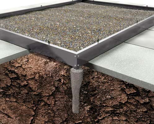 Fundamentrahmen für Halls Altan Wandgewächshaus 1,33 m²