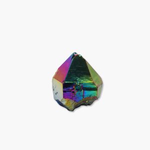 Regenbogenquarz (Amethyst bedampft) Spitze